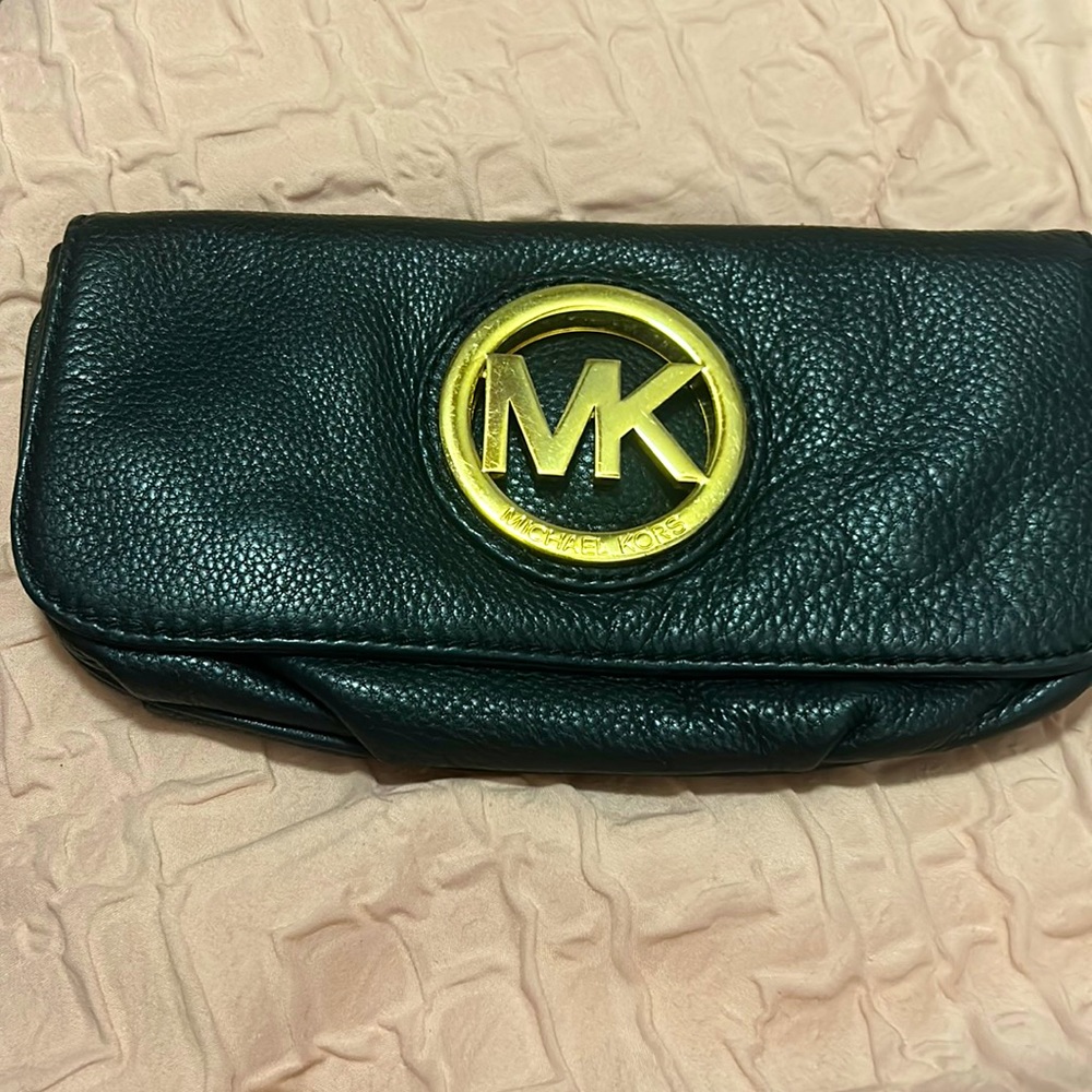 MK leather clutch!!